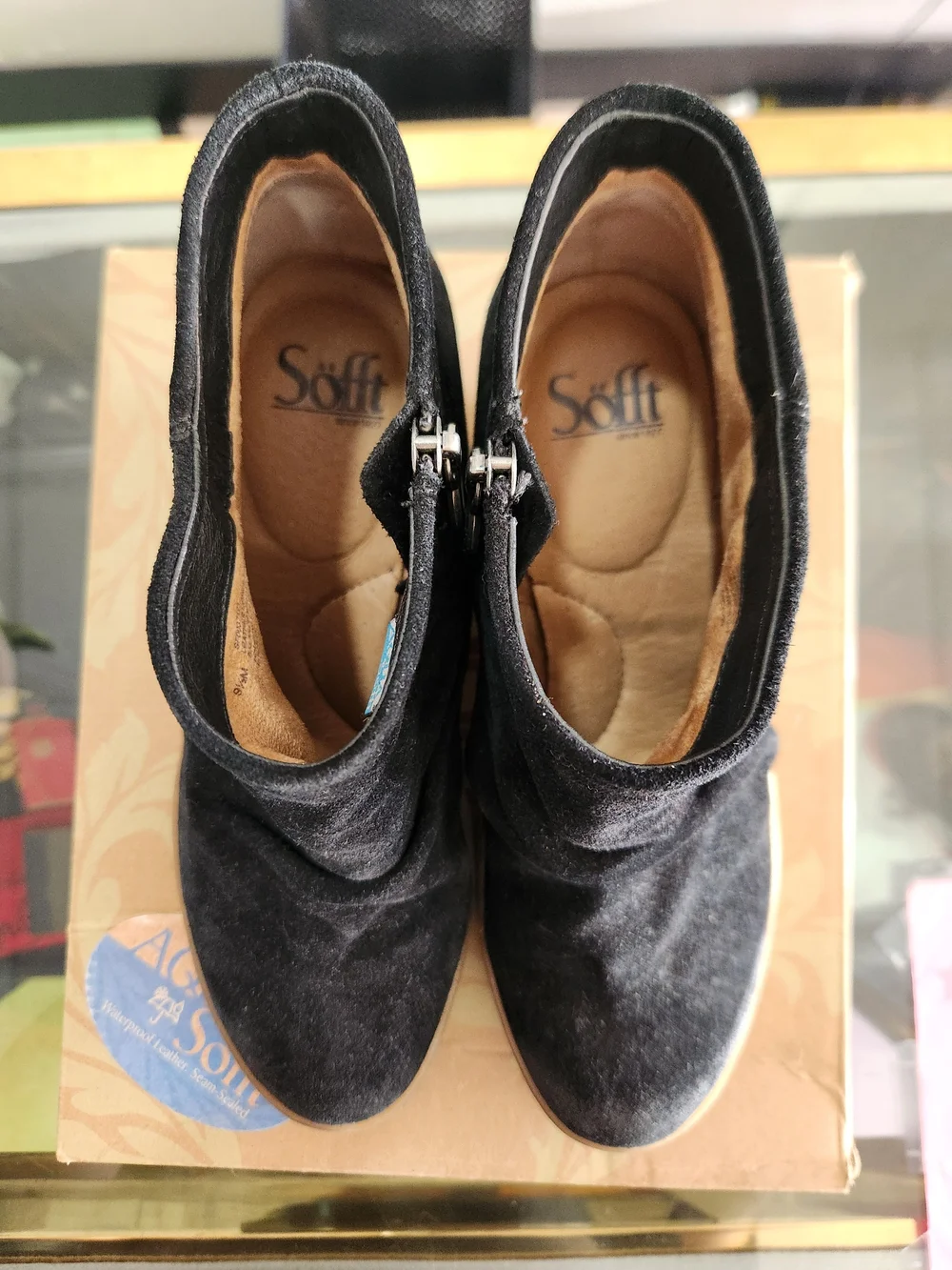 Sofft black suede